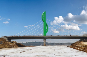 Ponte Zhouchenghe, rivestimento della superstrada, Jiangsu, Cina
