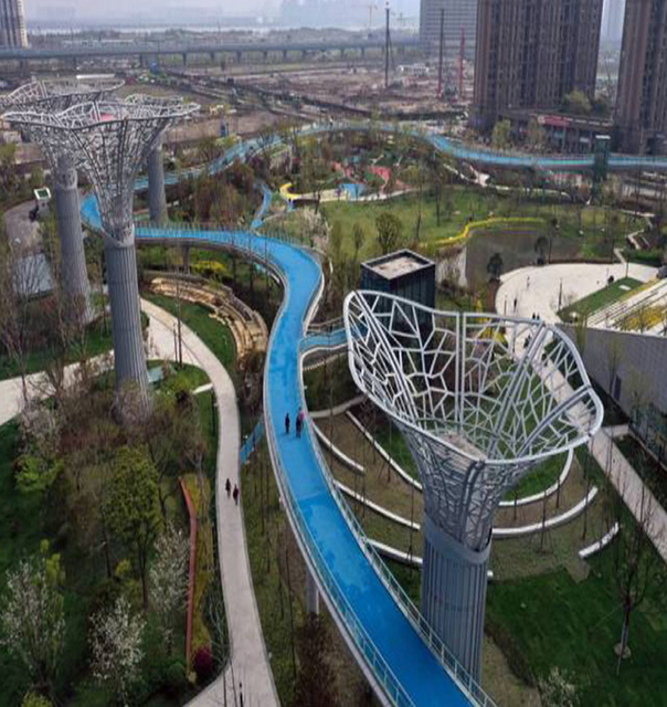 Niutian Park und Kultursportzentrum Malerische Fu&szlig;g&auml;ngerbr&uuml;cke